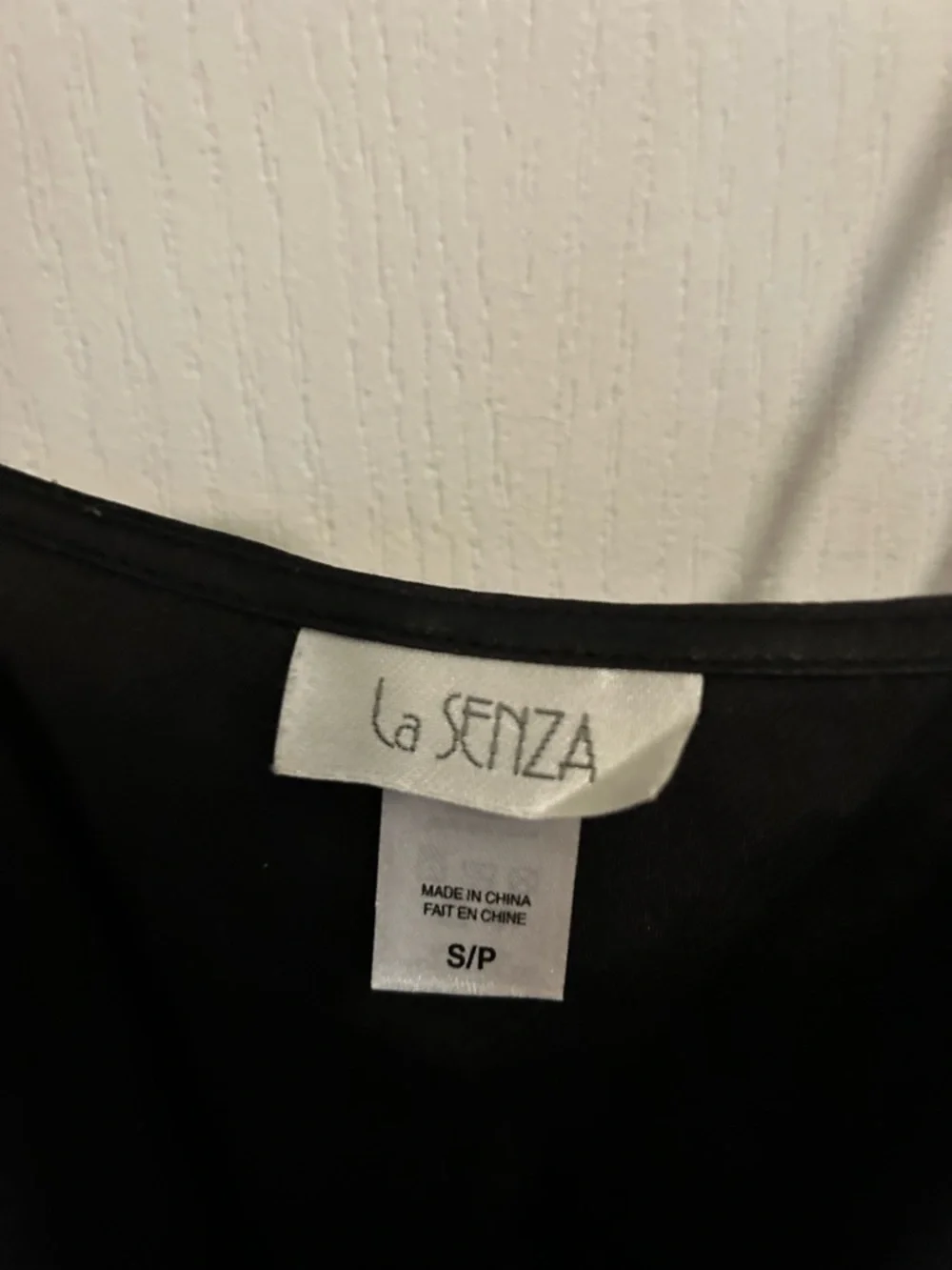 La SENZA Black Satin Lace-Trim Chemise - Picture 3 of 4